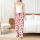 thumbnail image 4 of Balery Strawberry Pantalones de pijama para mujer, pijamas ultraligeros, pantalones de estar por casa-Large, 4 of 6