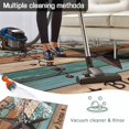 thumbnail image 5 of Texas Star Vintage Outdoor Rug for Patio/Deck/Porch, Non-Slip Large Area Rug 5 x 8 Ft, Berry Turquoise Green Brown Wooden Indoor Outdoor Rugs Washable Area Rugs, Reversible Camping Rug Carpet Runner, 5 of 8