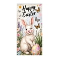thumbnail image 2 of ChicYu 35×71in Easter Door Cover Egg Bunny Pattern Holiday Door Curtain Durable Washable Fabric Door Decor for Front Porch Home Party Supplies, 2 of 6