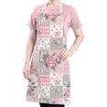 thumbnail image 5 of Pioneer Flower Floral Print Pattern Apron for Women and Men, Cotton Linen Waterproof with Pockets, Adjustable, 33x27 Inch for Kitchen, Gardening, BBQ, Salon, 5 of 6