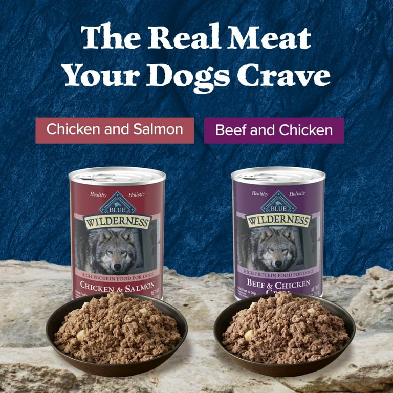 Blue Buffalo Wilderness Variety Pack Adult Wet Dog Food - Beef and Chicken, Chicken Salmon | PetSmart