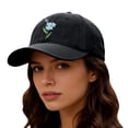 thumbnail image 4 of CFMIURAN Hat for Women, Hand Embroidered Flower Design Baseball Cap, 4 of 4