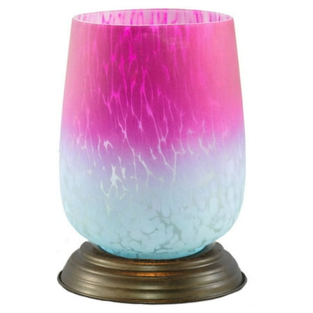 - River of Goods Bordeaux Hand Blown Glass Shade Table Lamp