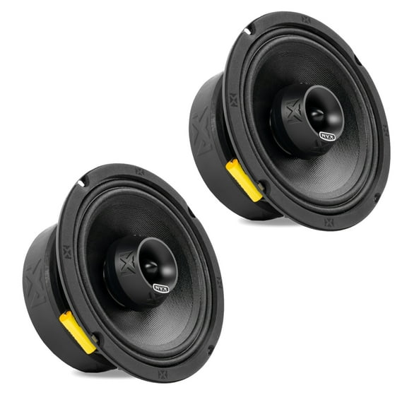 NVX VPRO65 6.5" 2-Way Water Resistant Coaxial Car Loudspeaker w/ Bullet Tweeter 450W Peak Pair (2)