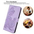 thumbnail image 3 of ELEHOLD Case for Google Pixel 9 / 9 Pro, Luxury Floral PU Leather Wallet Case with Card Holder Stand & Wrist Strap,Purple, 3 of 5