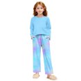 thumbnail image 7 of Tdoqot Girls Tie Dye Outfit Sets- Casual Cute Fashion Long Sleeve Kids Shirts and Pants Spring Clothes Blue Size 4, 7 of 7