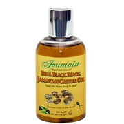 Fountain Organic No Salt Real Black Jamaican Castor Oil/Satin Bonnet for Fast Hair Growth