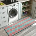 thumbnail image 3 of Red Teal Checkerboard Checkered Pattern Kitchen Rug Mat,Kitchen Runner Rugs Non Skid Washable,Decorative Kitchen Floor Mats for Kitchen,Sink,Laundry,17"x47.2", 3 of 7