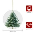 thumbnail image 2 of Ceramic Ornament Xmas Pine Trees 2025 Christmas Ornaments Hanging Ornaments for Christmas Tree Decoration Xmas Day Home Party Decorations Watercolor Blue Green Christmas Tree Christmas Tree Ornaments, 2 of 8