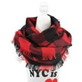 thumbnail image 2 of Plaid Infinity Scarf - Colorful Lumberjack Unisex Scarf - Soft Winter Scarf, Buffalo Check Scarves, Women Scarves (Black/Red), 2 of 3