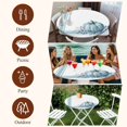 thumbnail image 7 of Fall Round Tablecloth, Fitted Table Cover with Elastic for 55"-60" Round Tables, Blue Pumpkin Thanksgiving Autumn Stripe Leaf Table Cloth Outdoor Indoor Dinning Party Waterproof Tablecloths, 7 of 7