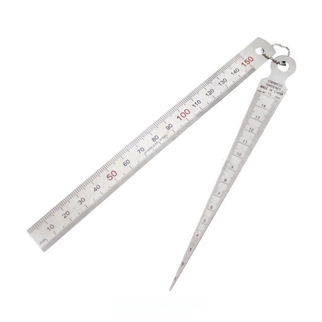 1-15mm Set Wedge Feeler Gauge Clearance Ruler Probe Taper Gauge Gap Measurement Tools Steel Ruler Wedge Valve Thickness Gauge ,Easy to Use