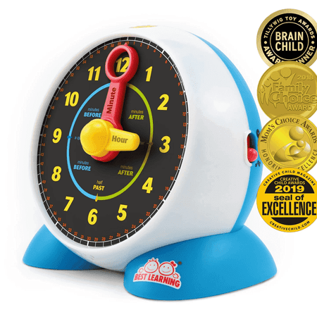 BEST LEARNING Interactive Talking Clock Toy for Kids 3-6 Years Teaches Time with Quiz and Sleep Mode