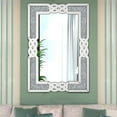thumbnail image 1 of Wisfor 70x100cm Large Crystal Crush Diamond Mirror Vanity Silver Decorative Wall Hang Mirror, 1 of 5
