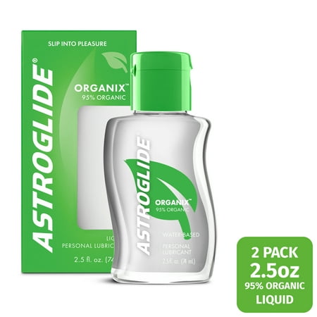 (2 pack) Astroglide Natural Feel Botanical Personal Water Based Lubricant - 2.5 (Best Natural Vaginal Lubricant)