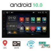 Android 10.0 Car Stereo 7 Inch 2 Din GPS Navigation with Touch Screen Double Din Car Radio Head Unit 2 Din Car Video Player NO-DVD In Dash AutoRadio support Bluetooth USB SD WiFi Phone Mirroring
