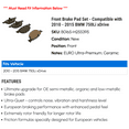 thumbnail image 2 of Front Brake Pad Set - Compatible with 2010 - 2015 BMW 750Li xDrive 2011 2012 2013 2014, 2 of 2