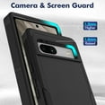 thumbnail image 5 of for Google Pixel 7a Case: Dual Layer Protective Heavy Duty Cell Phone Cover Shockproof Rugged with Screen Protector - Military Protection Bumper Tough - Google Pixel 7a 2023, Black, 5 of 9
