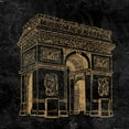 thumbnail image 2 of Baliko, Linda 12x12 Black Ornate Wood Framed with Double Matting Museum Art Print Titled - Elegant Paris Gold IV, 2 of 4