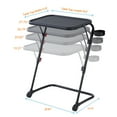 thumbnail image 5 of Mainstays Adjustable Folding TV Tray with Cup Holder Black, 20.87"W x 14.76"D x 27.76"H, 5 of 12