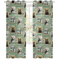 Bears in Frames Sheer Curtains 63 Inch Long 2 Panels, Rustic Cabin Bear ...