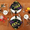 thumbnail image 4 of Coolnut Mardi Gras Cloth Napkins Set of 4, Oversized Washable Reusable Polyester Dinner Table Napkins for Family, Restaurant, Party Decor, 20 x 20 Inch, 4 of 7