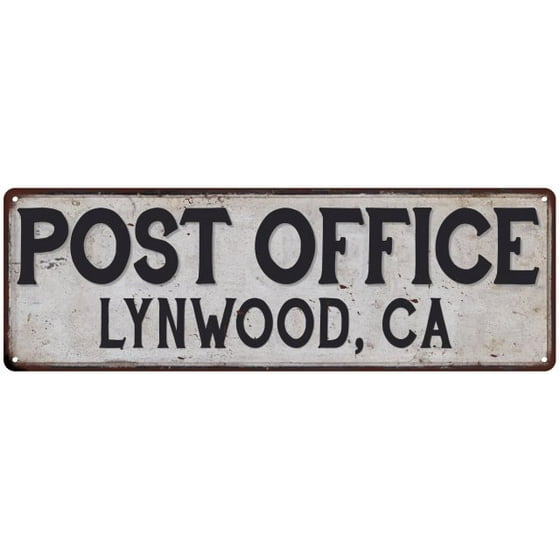 Lynwood Ca Post Office Personalized Metal Sign Vintage 6x18 Lynwood Ca Post Office Personalized Metal Sign Vintage 6x18 206180011470