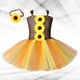 thumbnail image 3 of KAKOWELY 1 vestido infantil de gasa con diseño de girasol creativo, disfraz de espantapájaros para fiesta de Halloween con diadema para niños de 6 a 7 años (colores surtidos)., 3 of 4