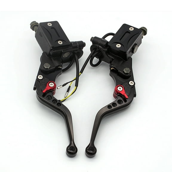 FXCNC 7/8" Motorcycle Hydraulic Clutch Brake Levers Master Cylinder Reservoir Fit 50-400cc Sportbike Streetbike