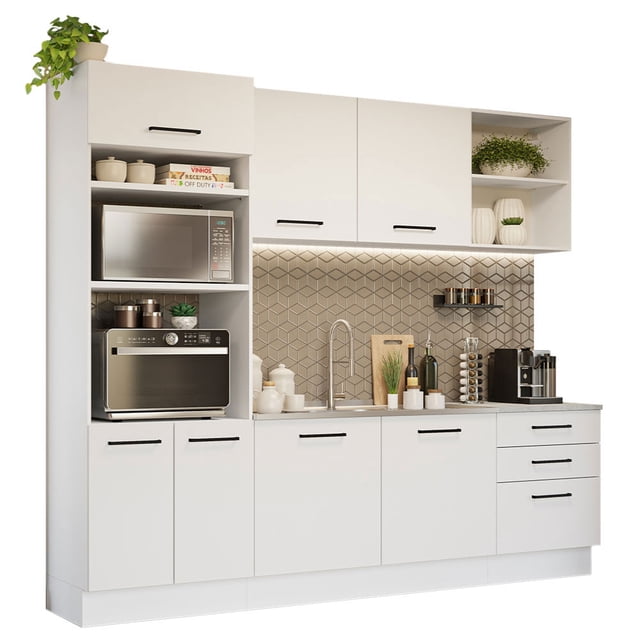Cocina Integral Agata Madesa 250cm 01 - Blanco