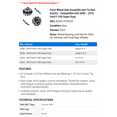 thumbnail image 2 of Front Wheel Hub Assembly and Tie Rod End Kit - Compatible with 2005 - 2010 Ford F-550 Super Duty 2006 2007 2008 2009, 2 of 2