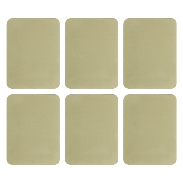 Uxcell 6Pcs Parches de planchar para reparación de ropa, parche de tela de algodón para ropa, pantalones y bolsas, 5x4 pulgadas color caqui