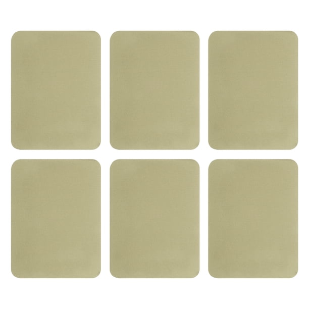Uxcell 6Pcs Parches de planchar para reparación de ropa, parche de tela de algodón para ropa, pantalones y bolsas, 5x4 pulgadas color caqui