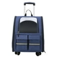 thumbnail image 4 of Milaget Sac à Dos Chariot pour Chat avec Roue, Sac à Main Respirant, Fourre-Tout, Sac de Transport, Bleu, 4 of 9