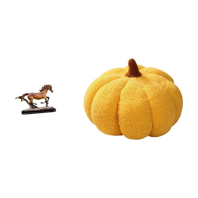 Figura Decorativa De Caballo, Adorno De Colección, Cojín De Peluche Para Sofá, Ideal Para Escritorio, Estantería, Sala De Estar, Dormitorio Y Decoración Del Hogar.