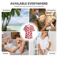 thumbnail image 5 of Uemuo Strawberry Printed Women's Classic V-Neck T-Shirt - Soft, Breathable, Moisture-Wicking, Perfect for Casual, Office, Travel, and Everyday Wear-XX-Large, 5 of 5