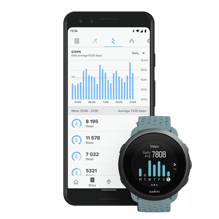 SUUNTO - 3 Heart Rate/Sleep Tracking Sports watch - Moss Grey