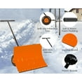 thumbnail image 4 of JoanKaren Pelle à Neige de 29 Pouces avec Roues, Pousse-Neige en Métal Robuste, Lame Inclinée à 5 Positions et Poignée à Hauteur Réglable à 5 Niveaux, Orange et Noir, 4 of 8