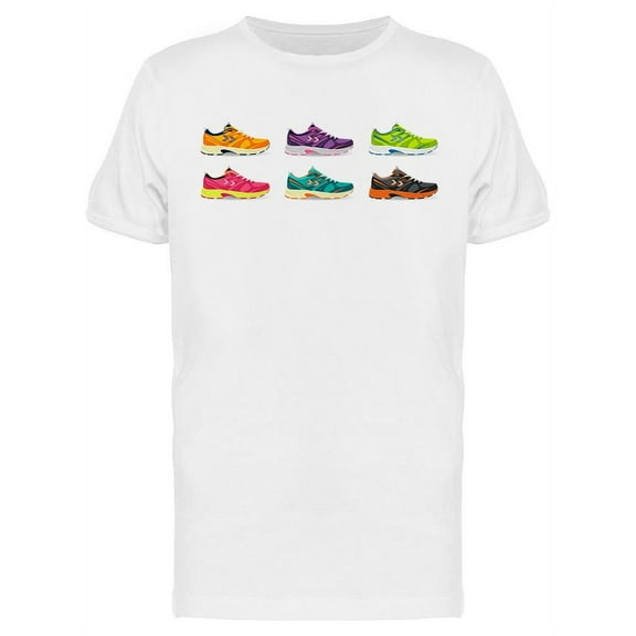 Running Shoes T-Shirt Men -Image by Shutterstock, Male Large
