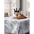 thumbnail image 6 of Watercolor Grey Floral Table Cloth, Gray Ombre Botanical Summer Waterproof Tablecloth for Rectangle Tables, Reusable Washable Fabric Table Cover for Restaurant Kitchen Dining Tables 52"x70", 6 of 6