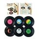 thumbnail image 1 of Posavasos de disco de vinilo para bebidas, protección de mesa para evitar daños a los muebles, 6 uds., 1 of 5