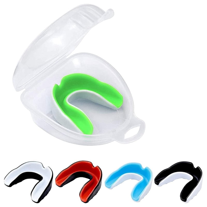 10 Packs Kids Youth Mouth Guard - Football Mouth Guard, EVA Food Grade Material Mouthpiece with Portable Case