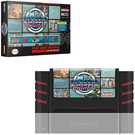 Retro-Bit 5in1 Data East Classic Collection SNES Cartridge: Fighter's History, Fighter's History Mizoguchi, Magical Drop, Magical Drop 2, & Super Side Pocket Officially Licensed by Data East