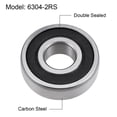 thumbnail image 2 of Uxcell Deep Groove Ball Bearings Metric Double Sealed High Carbon Steel Z2 Bearing, 20mmx52mmx15mm, 2 of 4