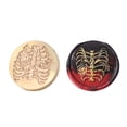 thumbnail image 3 of Hugtrwg Cabeza Cera Sello Laca Fuego Redonda Sin Sello Cobre Calavera (KL011), 3 of 9