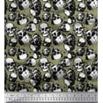 thumbnail image 1 of Soimoi Velvet Fabric Horror Skull Halloween Decor Fabric Printed Yard 58 Inch Wide, 1 of 1
