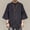 Black, variant on Men's Cotton Linen Shirt Tang Suit Shirt 3/4 Sleeve Traditional Kung Fu Uniform Chinese Frog Buttons Lightweight Jacket Summer Blue