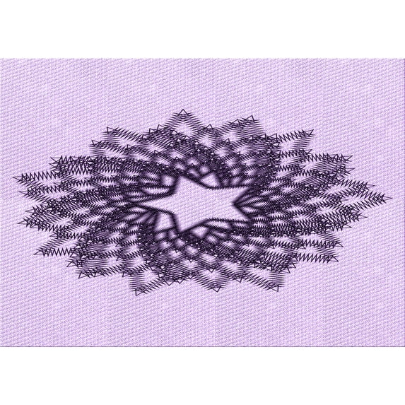 Ahgly Company Machine Washable Indoor Rectangle Transitional Purple Flower Purple Area Rugs, 3' x 5'