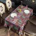 thumbnail image 2 of Boho Bohemia Flower Rectangle Tablecloth 60"x120",Waterproof Polyester Rectangle Table Cloth, Wipeable Spillproof Polyester Tablecloth for Dining, Camping, Indoor and Outdoor, 2 of 6