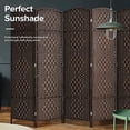 thumbnail image 6 of Jostyle Room Divider 6 Ft. Tall Extra Wide Privacy Screen, Folding Privacy Screens Freestanding Mocha, 6 of 15